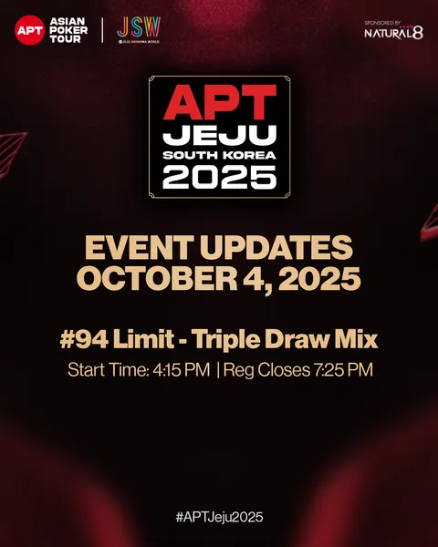⚠ Event Updates  October 4, APT Jeju 2025 ⚠